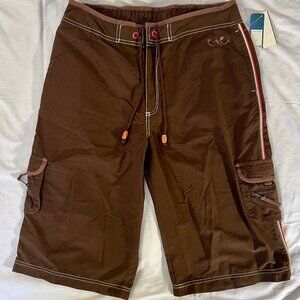 Fuda Women's Medium Brown Culotte Wide-Leg Cropped Shorts NWT 2000s Vintage